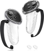 AMZDM Controller Grip for Meta Quest 3S Oculus Quest 3 VR Accessories Grips Cover for VR Touch Controllers Straps Silicone Covers Protector with Non-Slip Thumbstick Covers 1Pair Black - Image 9