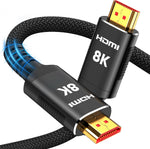 Snowkids 8K HDMI 2.1 cable front view with gold-plated connectors
