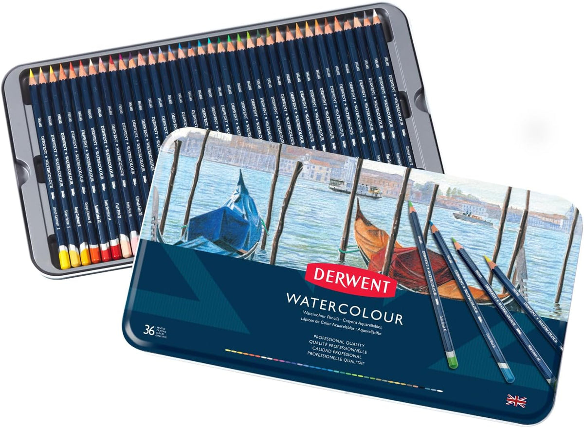Derwent Colored Pencils, WaterColour, Water Color Pencils, Drawing, Art, Metal Tin, 24 Count (32883) - Image 14