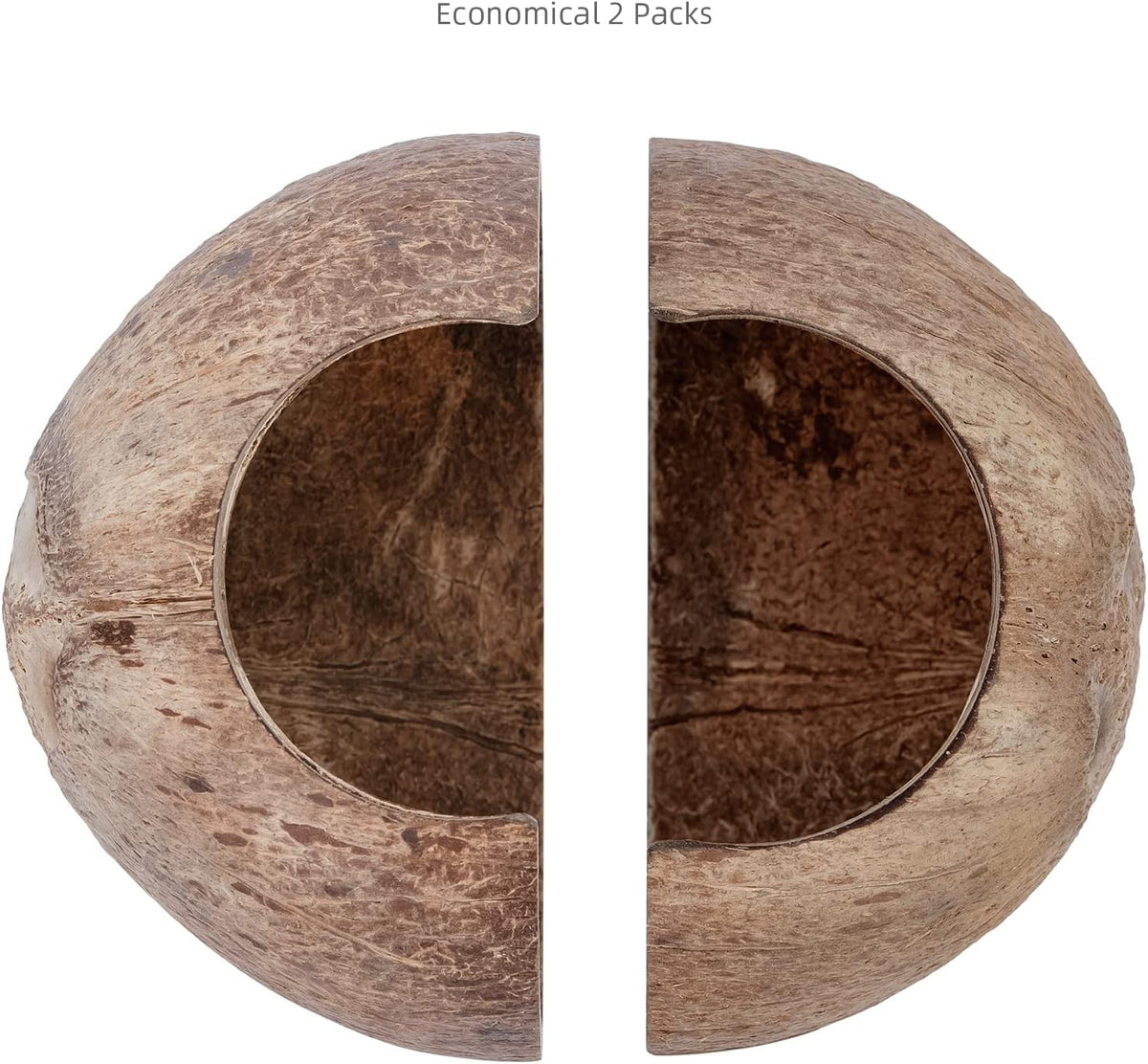 Two pack coconut caves displayed together for small pets