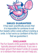 Fun Sweets Cotton Candy 1.5 Ounce tub packaging details