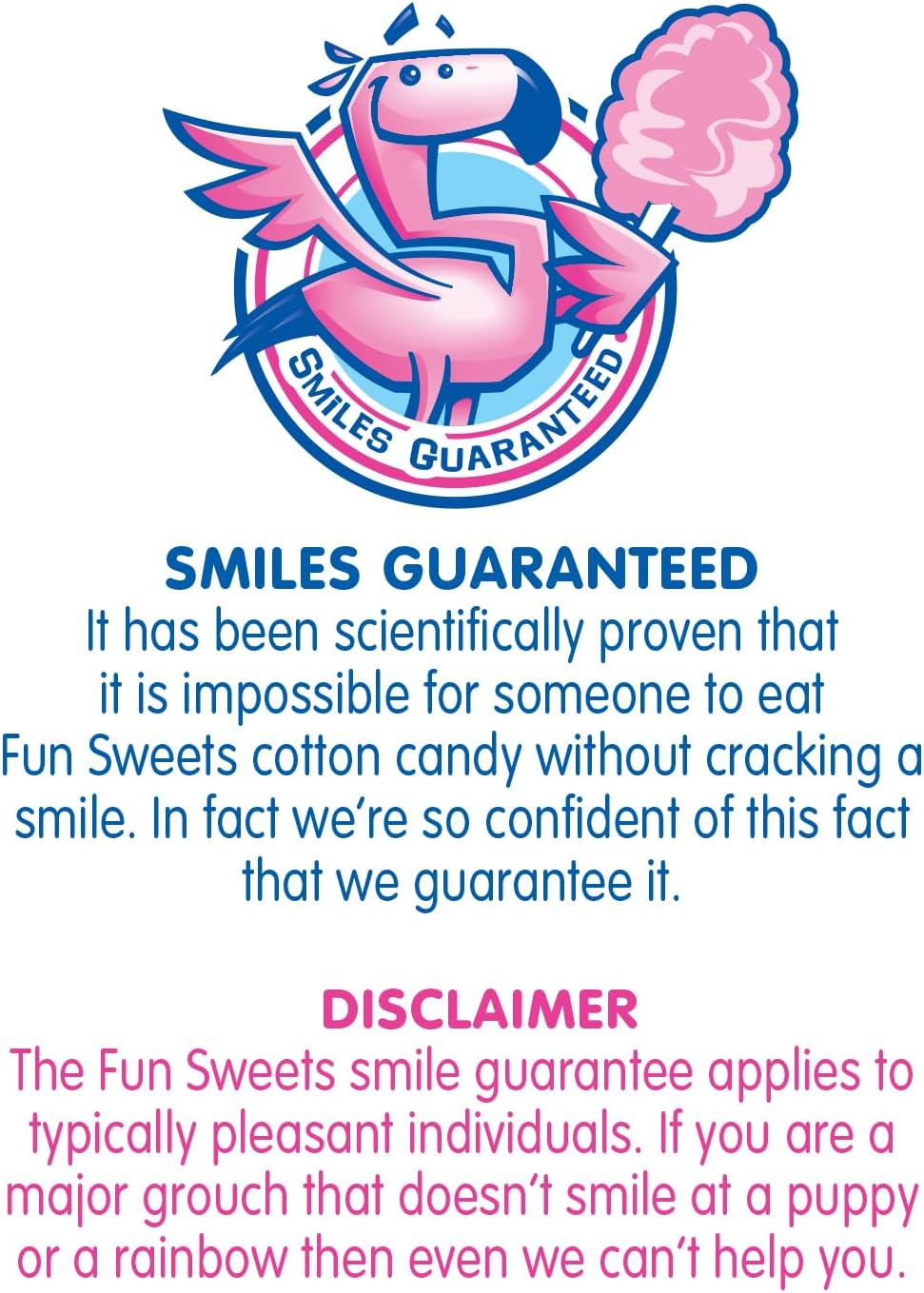 Fun Sweets Cotton Candy 1.5 Ounce tub packaging details