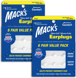 Mack's Pillow Soft Silicone Earplugs front packaging view for noise reduction
