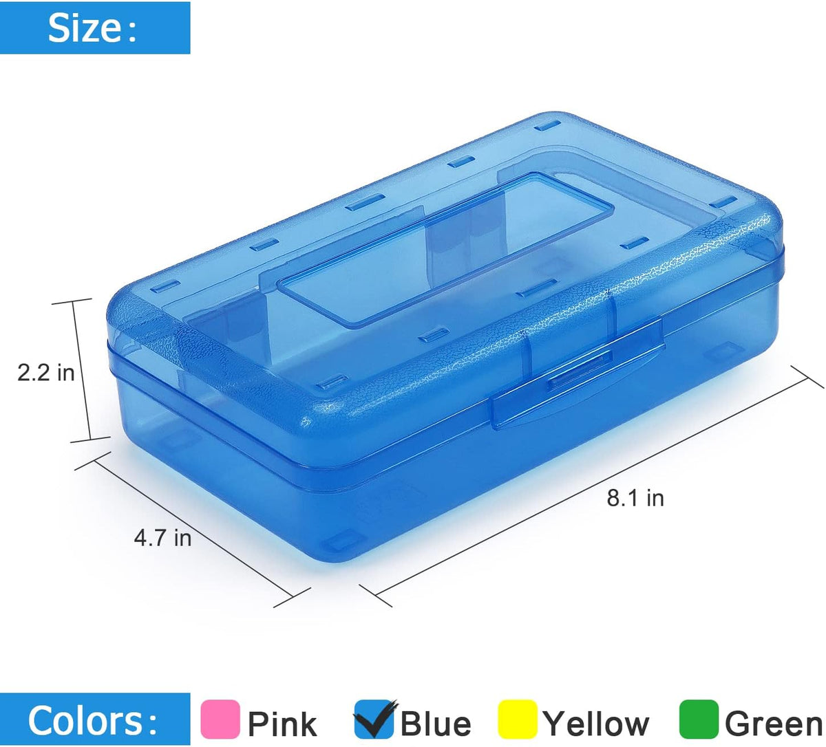 Tamaki blue storage organizer with open lid