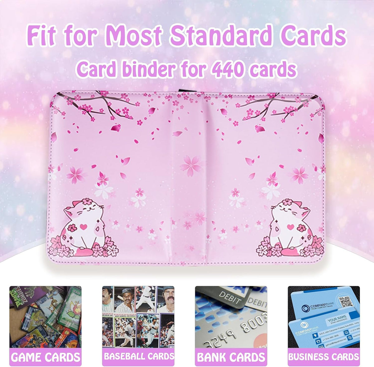 CLOKORIA collectible trading card holder open showing pocket sleeves