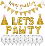 Legendog lets pawty foil balloons and banner setup