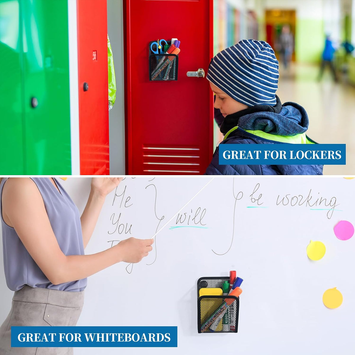 Simetufy magnetic storage cup holding pens and dry erase markers