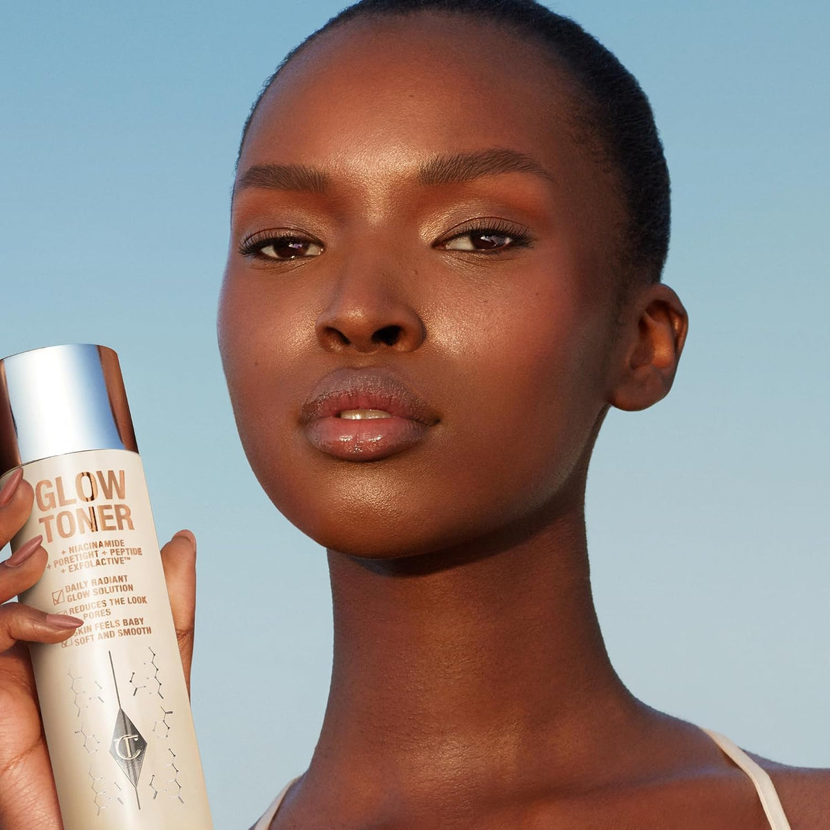 Charlotte Tilbury skincare routine with Glow Toner