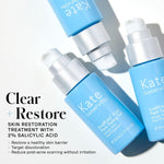Applying Kate Somerville acne mark fading gel on face for spot treatment