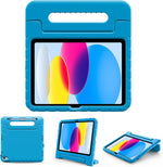 ProCase Kids Case for iPad 11th Generation front view showing blue shockproof frame and screen protection