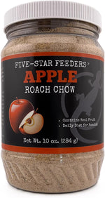 Close-up of clean sweet-smelling roach chow mix with dried apples and whole grains