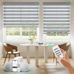 HeyBlinds Motorized Zebra Shades for Indoor Windows, Roller Shades with Customized Size, Electric Cordless Blinds Compatible with Alexa Google Home and Apple Home (Zebra Blinds Fabric Samples) - Image 10