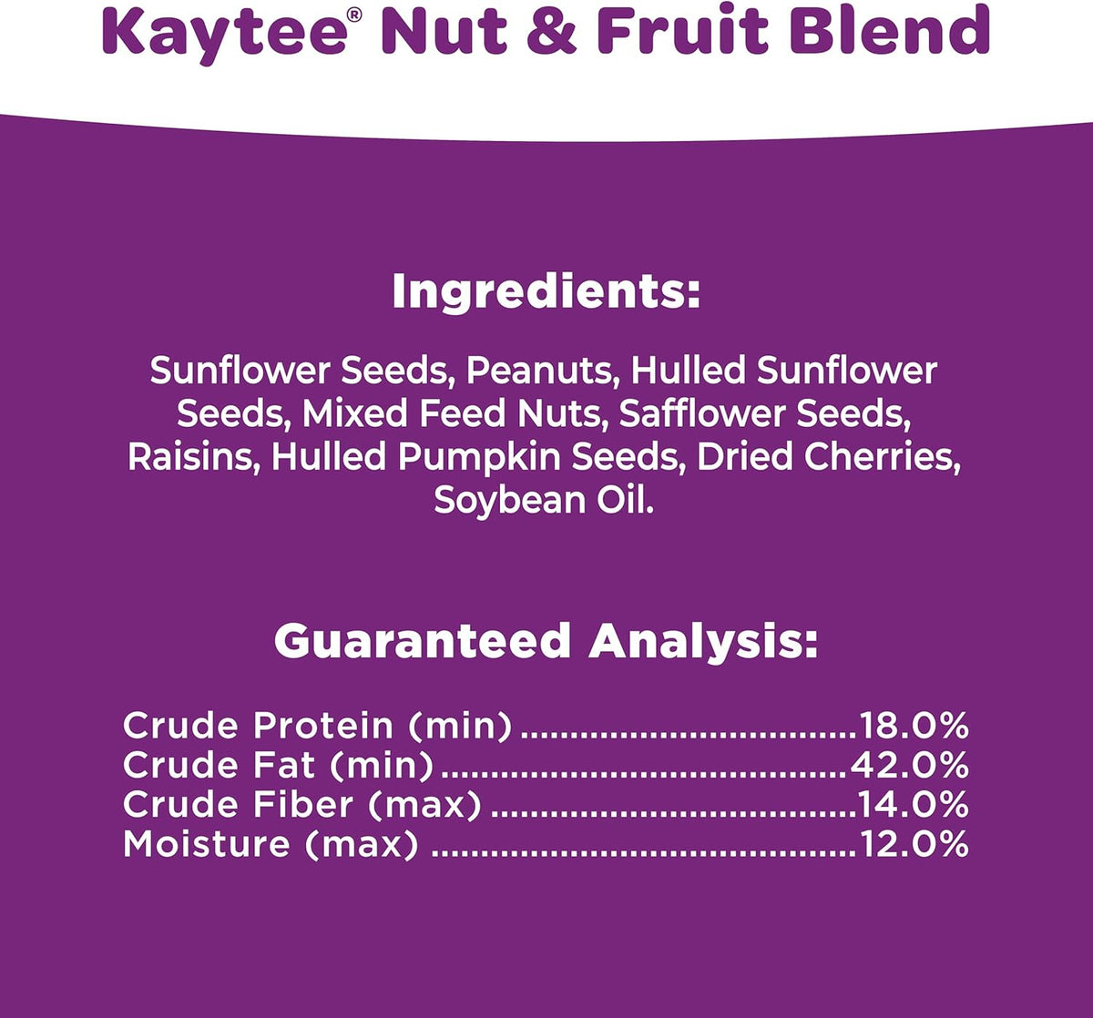 Bird feeder setup with Kaytee nut and fruit seed blend