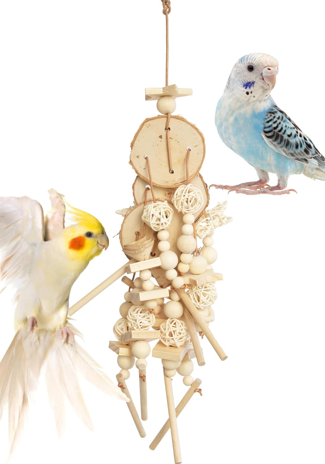 Vildroohowl small to medium bird shredding toy packaging dimensions and materials overview.