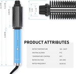 AmoVee 1 inch hair curling iron blue barrel