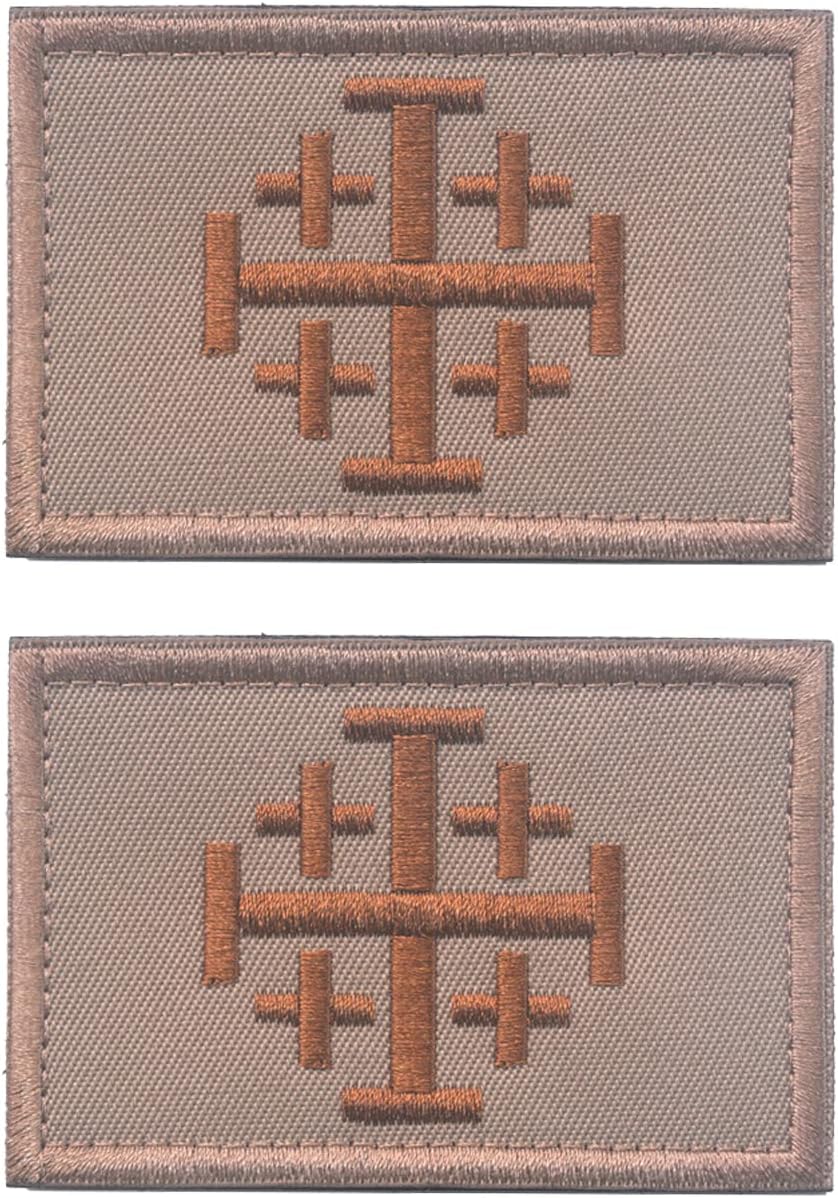 Knights Jerusalem morale patch angled product display