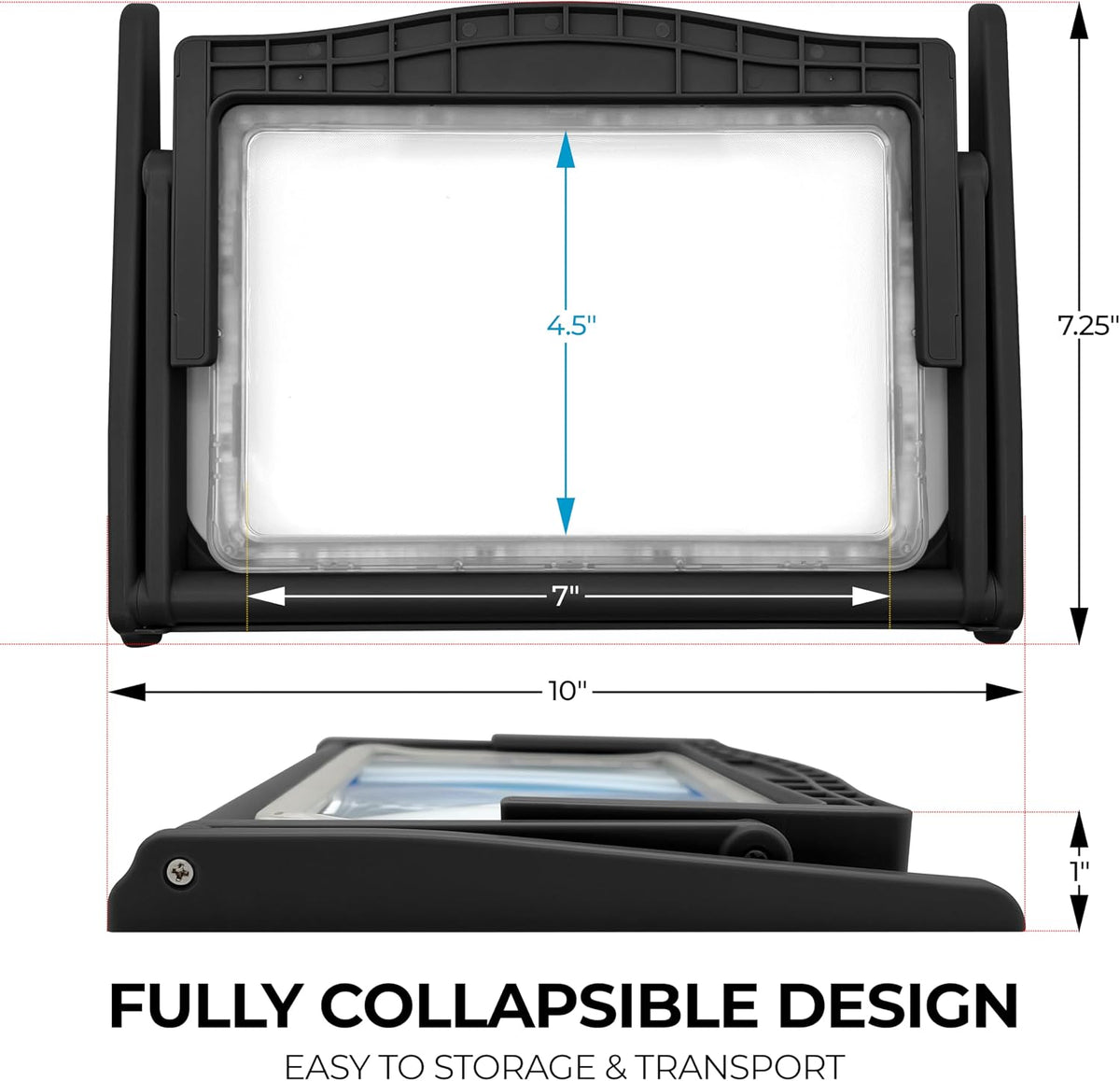 MAGNIPROS Patented 5X Large LED Page Magnifier with Detachable Stand | Eye Caring 3 Color Light Modes & Anti-Glare Lens to Reduce Eye Strain-Ideal for Reading Fine Print, Crafting, Low Vision Seniors - Image 9