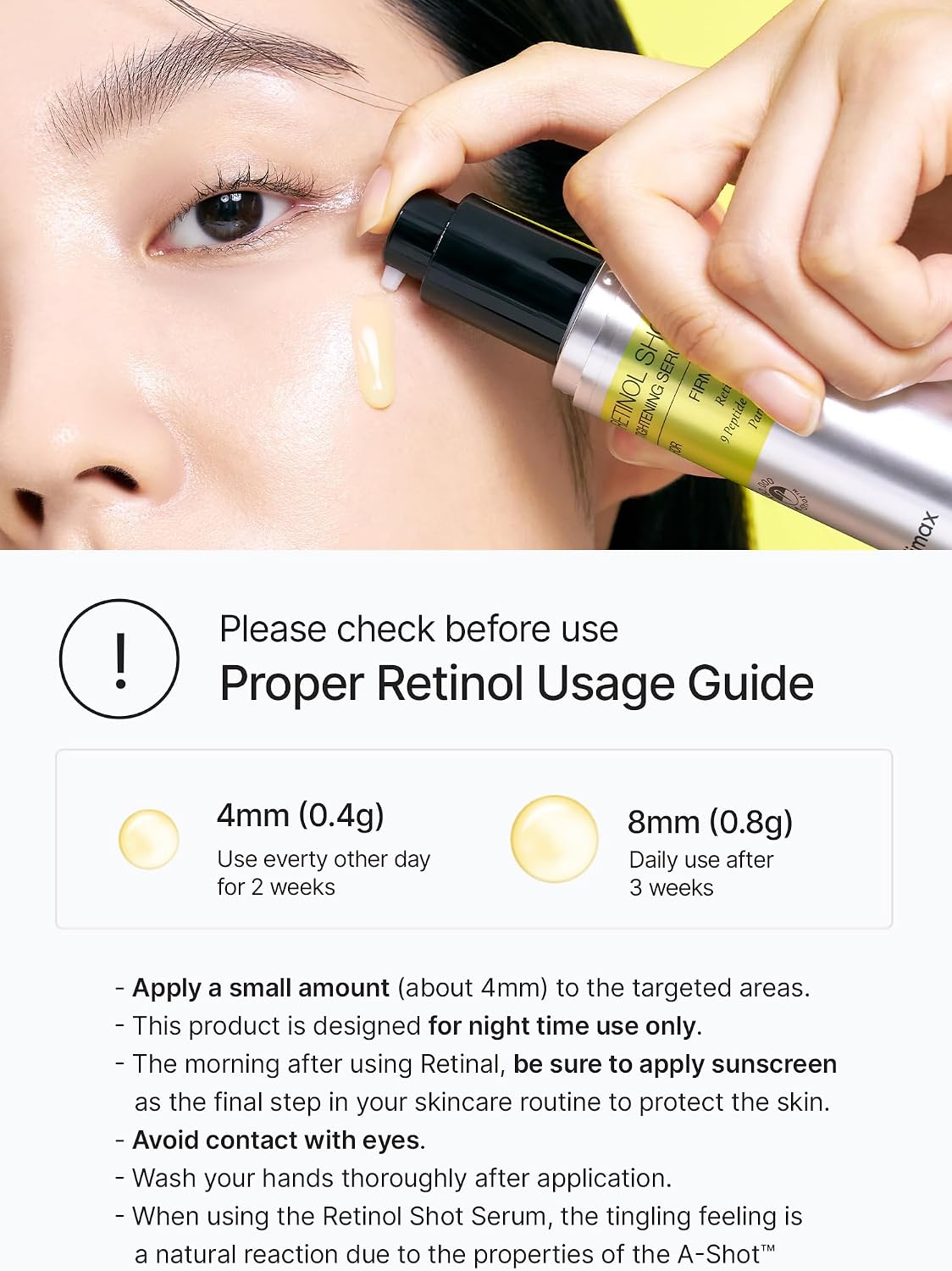 Celimax firming skin serum with nine peptides dropper view