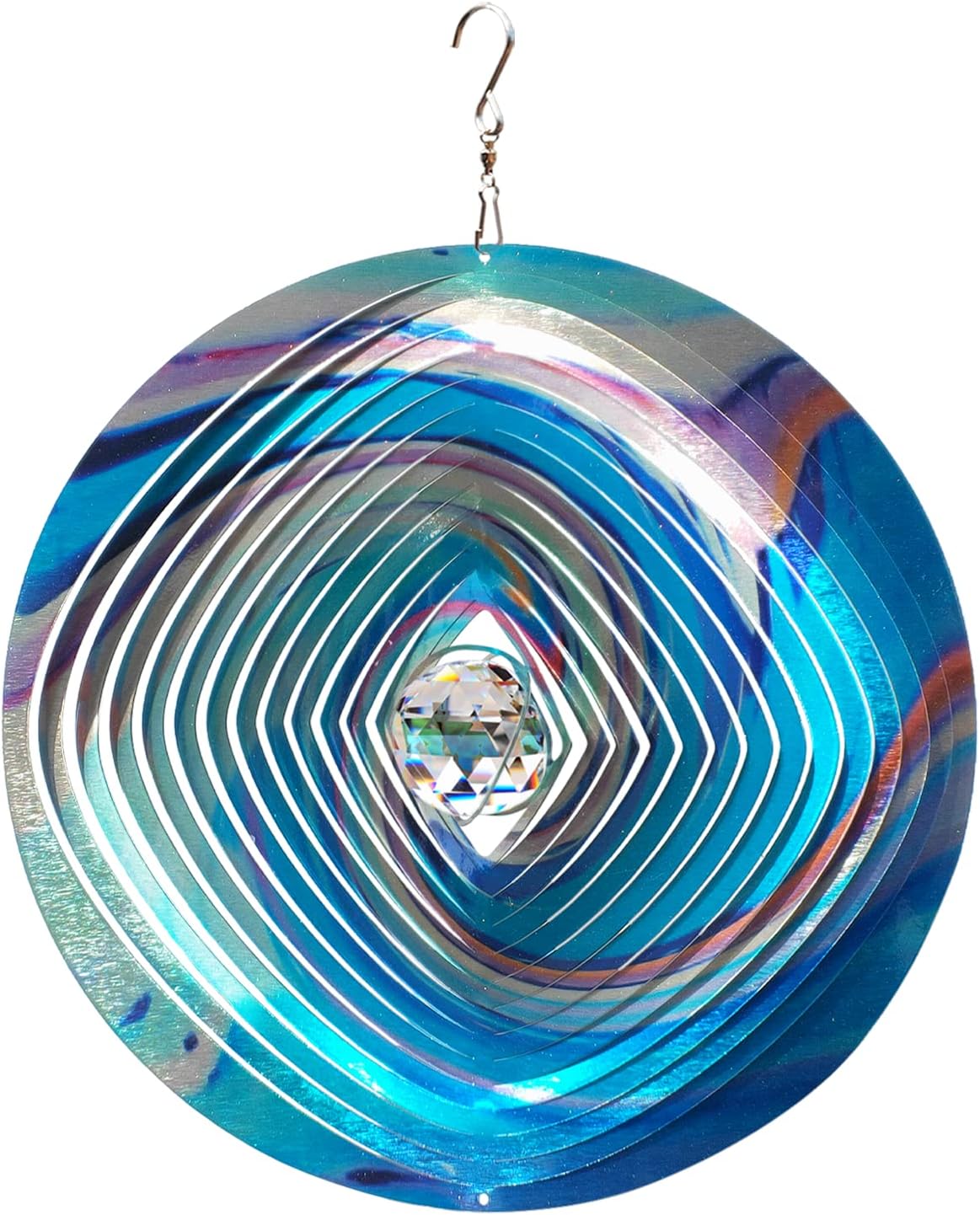 FONMY Stainless Steel Wind Spinner Worth Gift Indoor Outdoor Garden Decoration Crafts Ornaments 12 inch Multi Color Mandala Wind Spinners - Image 11