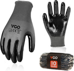 Vgo... 15-Pairs Safety Work Gloves, Gardening Gloves, Polyurethane Coated, Dipping Gloves, Latex Free (Size M, Yellow, PU2103) - Image 9