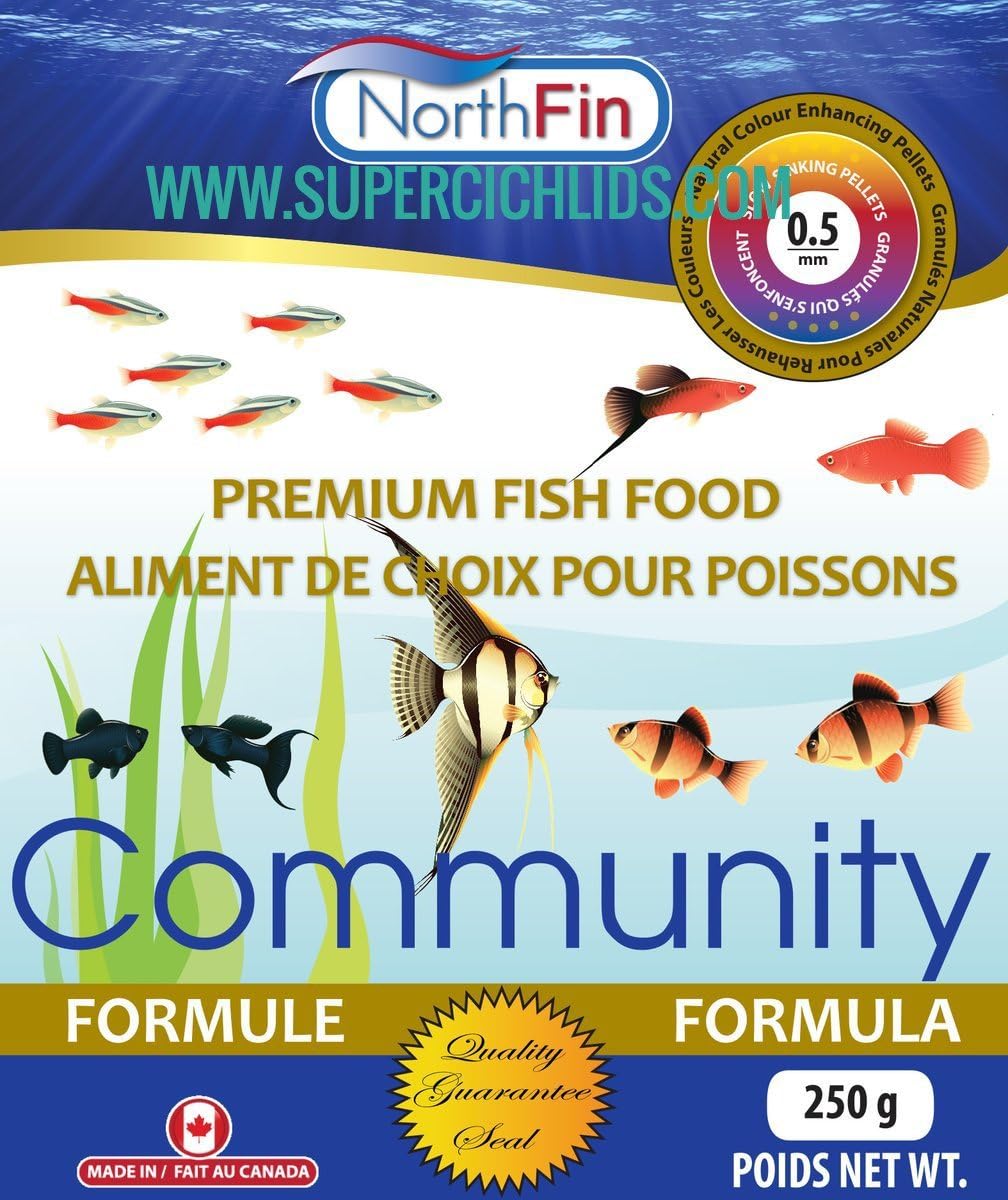 NorthFin Community Formula aquarium fish food packaging top cap view