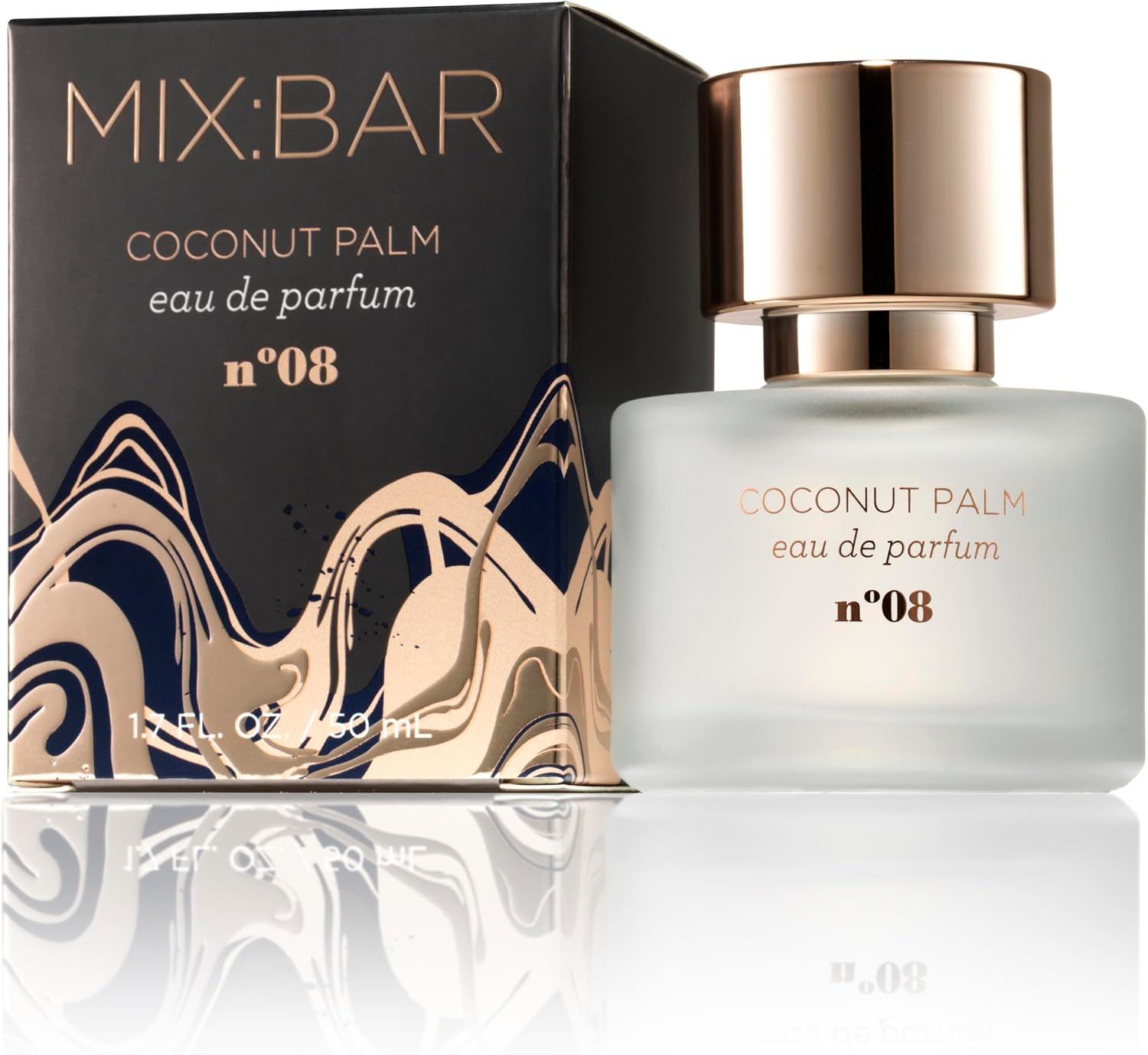 MIX:BAR Coconut Palm Eau De Parfum front view bottle and packaging