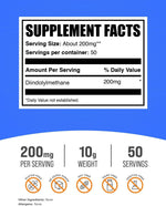 BulkSupplements diindolylmethane powder serving size information