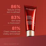 Clarins anti-aging neck cream tube with gold cap detailing