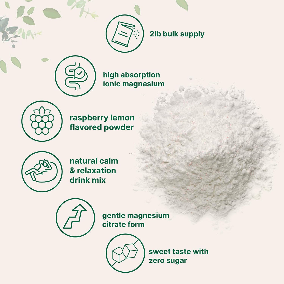 Micro Ingredients MiracleMag Calm Magnesium Powder texture and powder close up