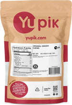 Individually wrapped soft and chewy ginger candies dusted with tapioca starch