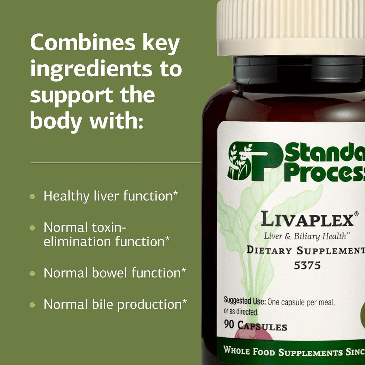 Standard Process Livaplex ingredients list close up