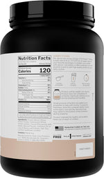 Rule 1 Dark Chocolate protein powder tub nutritional facts panel