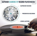 3-Pack - Record Player Needle w/Diamond Tip - Treat Your Ears to Superior Sound Quality - Protect Your Timeless Records - 1000 Hour Life Span Saves You Money - Check Compatibility Before Purchasing - Image 2