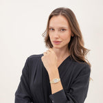 BOSS Mae Petite gold-tone watch back case and clasp mechanism