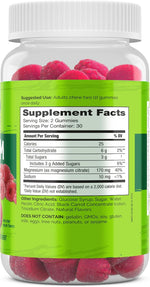 Naturelo Magnesium Citrate Gummies natural berry flavor closeup
