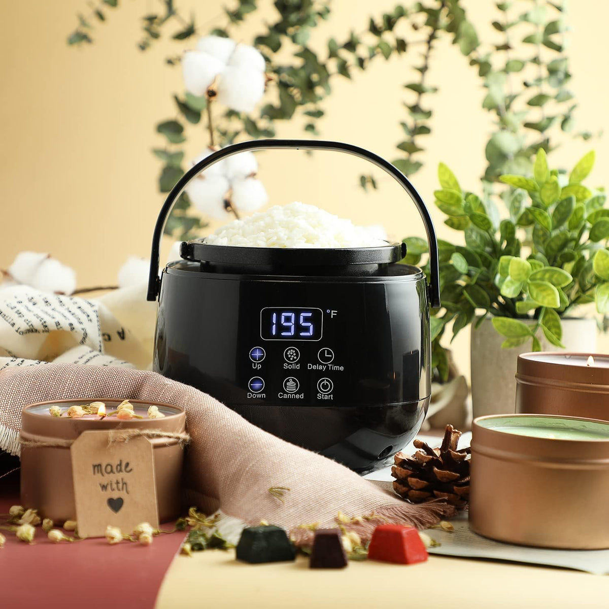 Hearth & Harbor 16 ounce candle melting pot digital screen