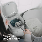 Litter Genie Easy Roll cat litter pail in silver
