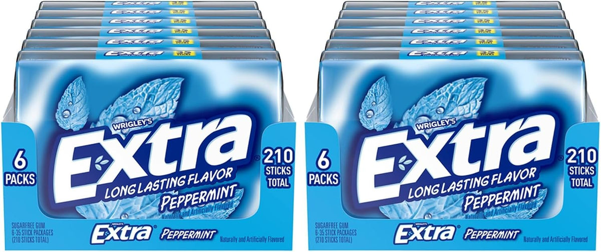 EXTRA Spearmint Sugar Free Chewing Gum Mega Packs - 35 Stick (Pack of 6) - Image 13