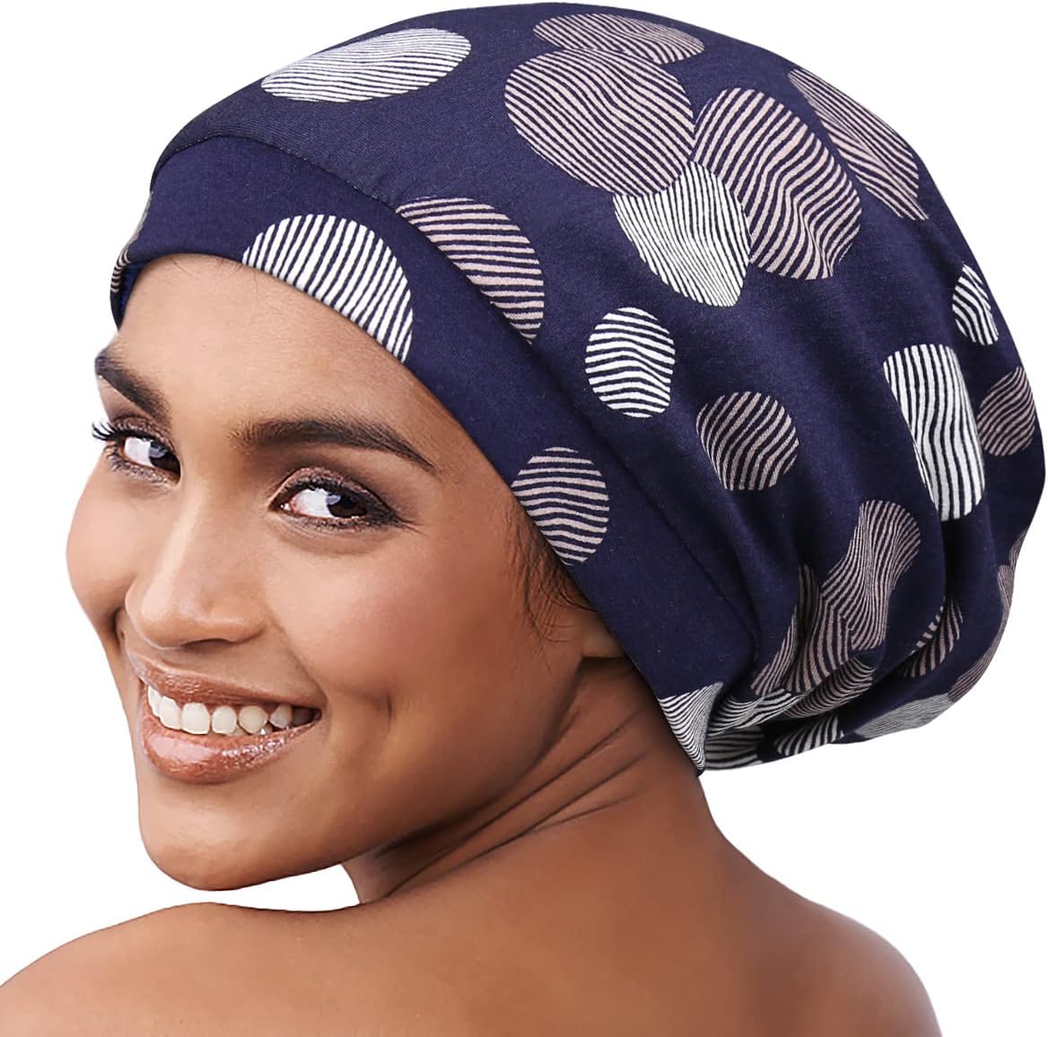 Alnorm Slouchy Beanie Casual Bonnet Satin Lined Hair Wrap Knit Beanie Cap Light Grey - Image 12