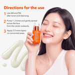 Before and after visualization using the carrot complex blemish clearing treatment.