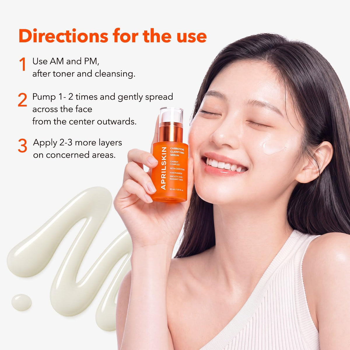 Before and after visualization using the carrot complex blemish clearing treatment.