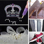 Pack of AB crystal rhinestones included in the Allber setter tool kit.
