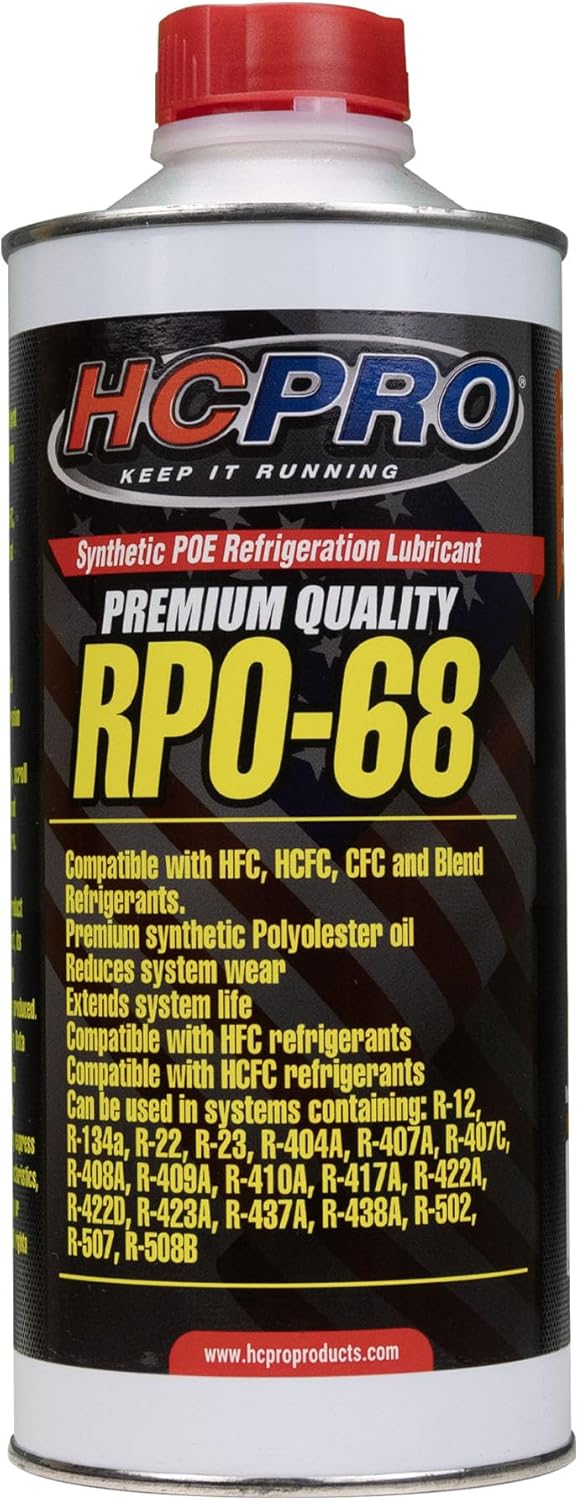HCPRO Keep It Running RPO-68 HVAC Refrigeration lubricant bottle front view