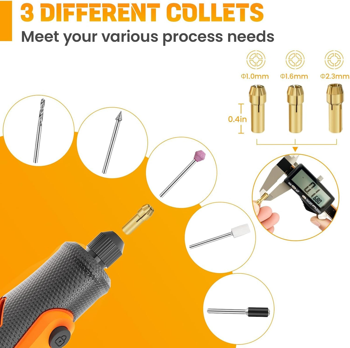 Hardell universal rotary tool bits arranged inside molded container