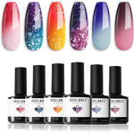 modelones Fall Gel Nail Polish Set 6 Colors, Nude Brown Burgundy - Image 15