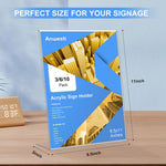 Anwesti clear plastic sign frame side angle