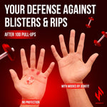 JerkFit WODies athletic workout grips worn on hands