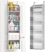 Full length view of the beige ULG door organizer in a bedroom