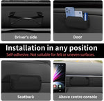 Tmengdao black leather automotive eyewear case showing compact profile