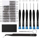 HKIDEE eyeglasses repair kit front view showing organized storage box with screws and precision tools